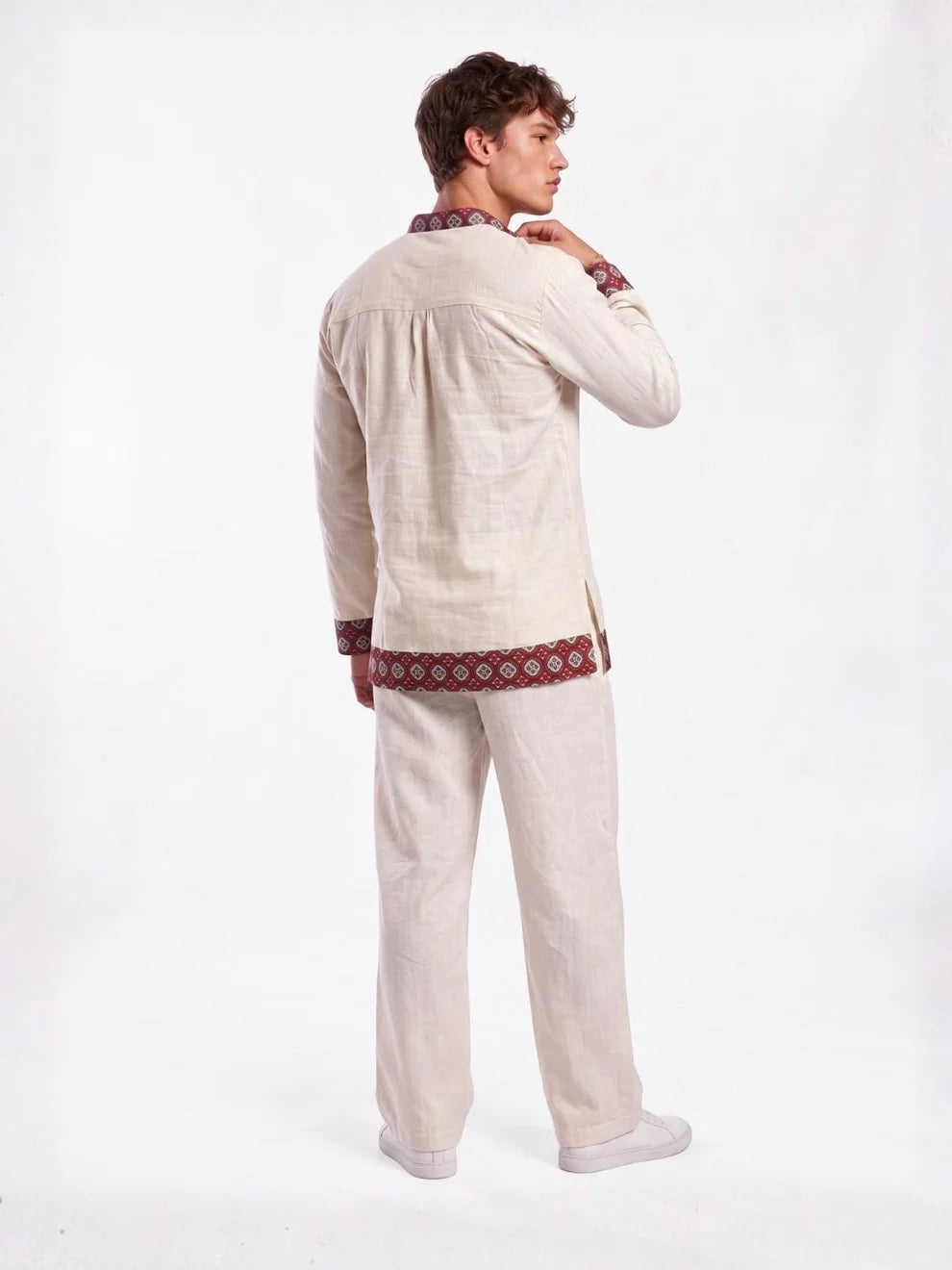 Kabir Beige Cotton Kurta