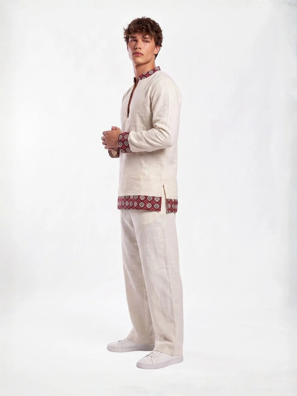Kabir Beige Cotton Kurta