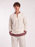 Kabir Beige Cotton Kurta