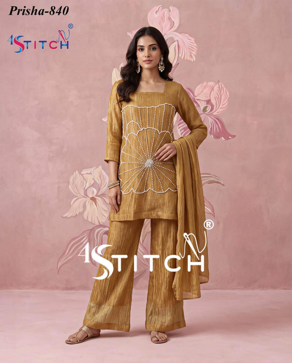 Pearl work kurti