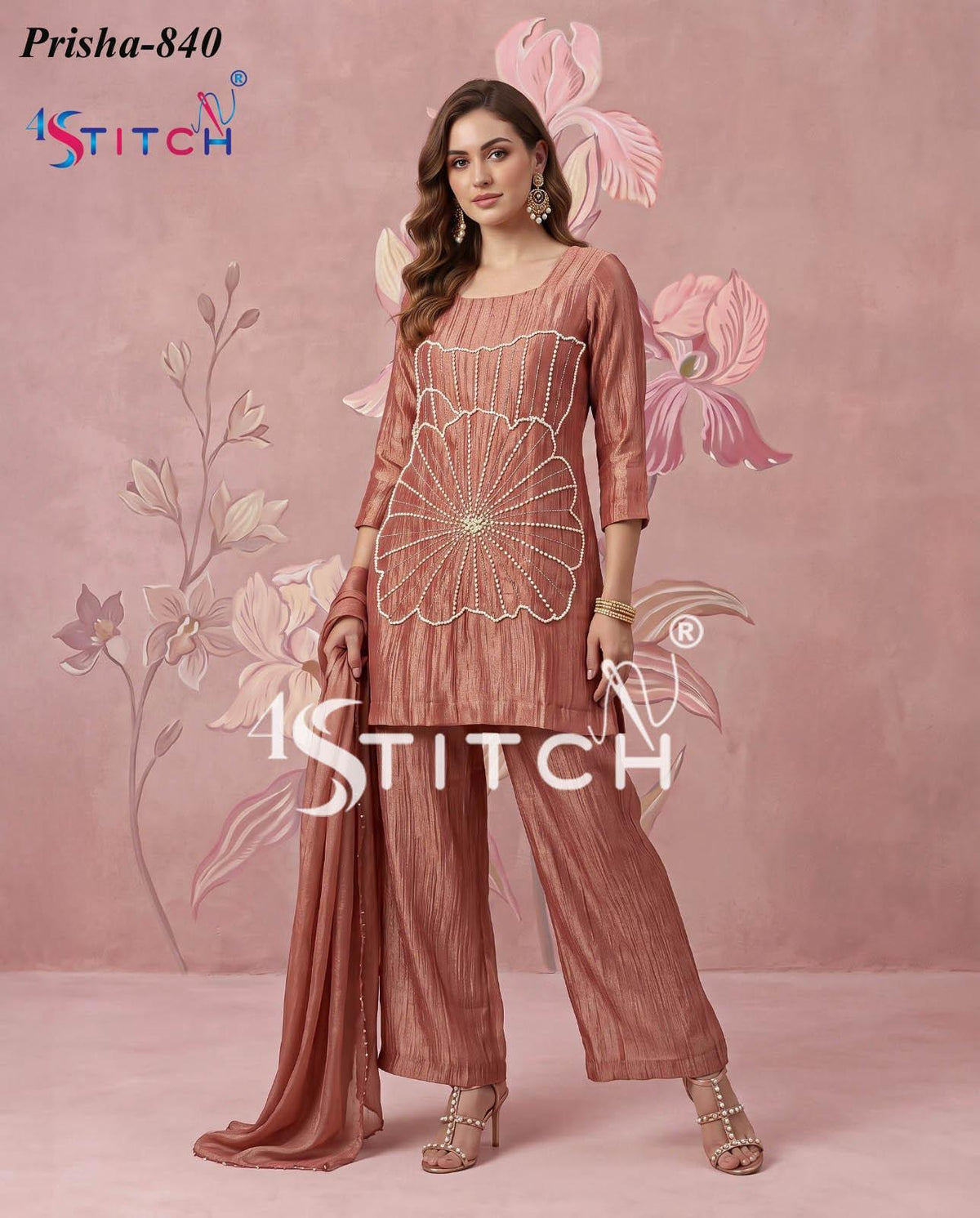 Pearl work kurti
